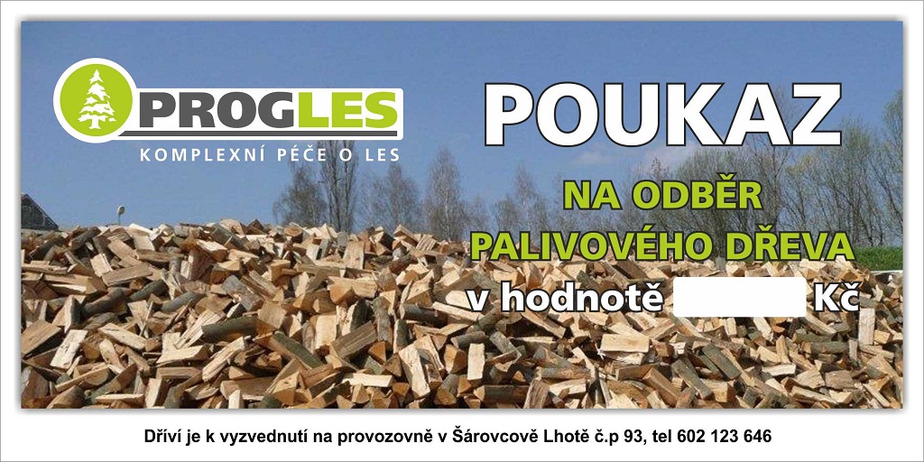 DARUJTE PALIVOVÉ DŘEVO! - poukaz na palivové dřevo